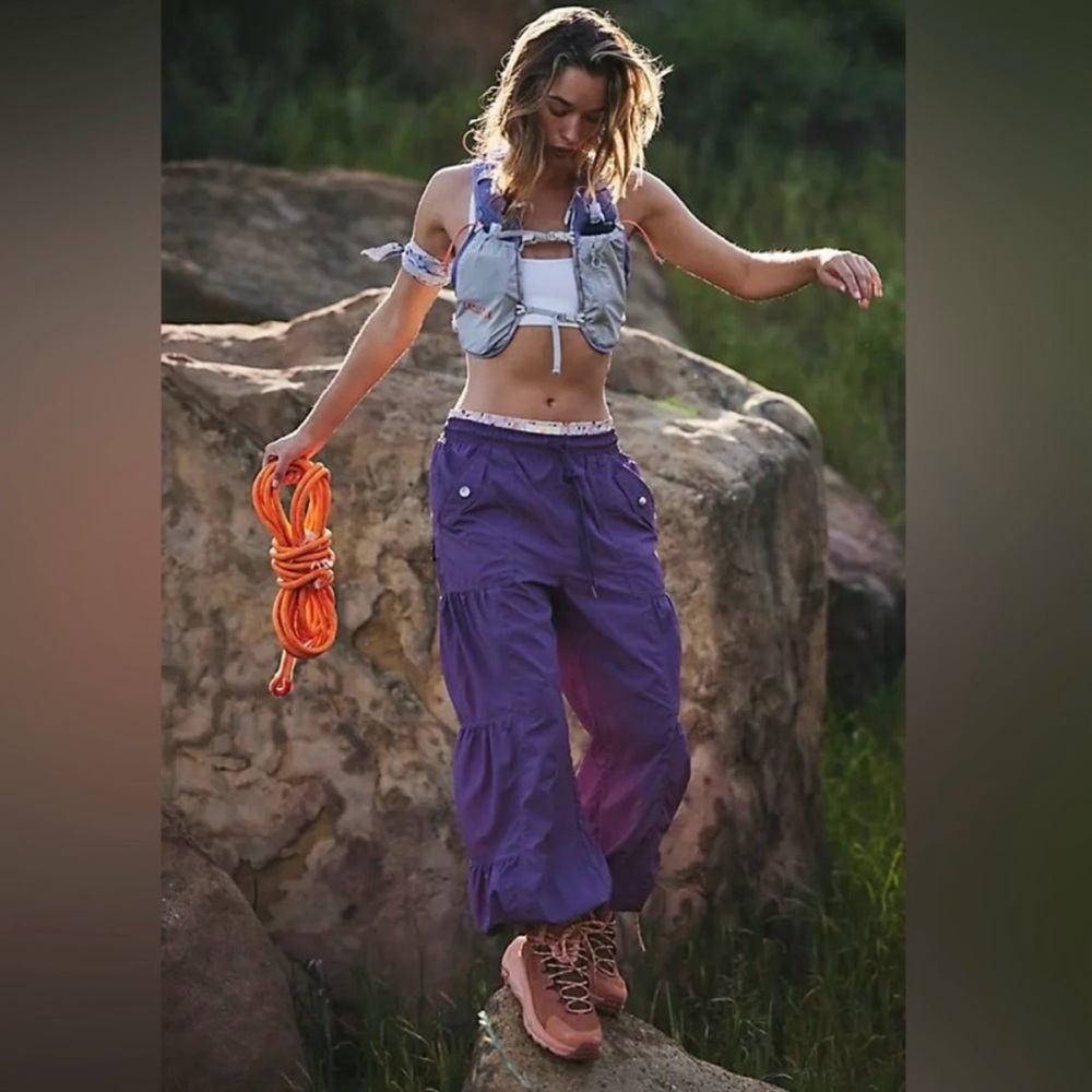 Free People Lavender Drawstring Track Pants - Picture 5 of 5